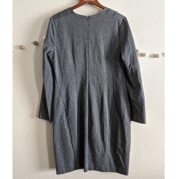 Vince Camuto Chevron Gray Bodycon Dress - Picture 7 of 7